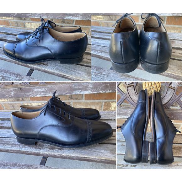 9.5 D Peal & Co Brooks Brothers Leather Oxford Dress Shoes Made in England main image 4